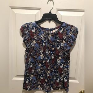 LOFT size M blouse with rich fall colors